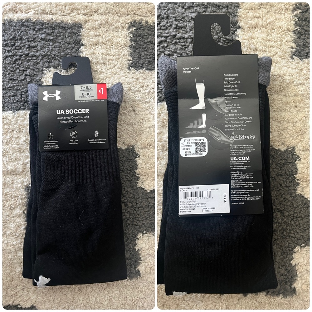 Under Armour Black Soccer Socks
